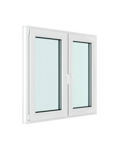 Окно ПВХ Brusbox Futuruss Двухстворчатое 2 поворотно-откидные створки 2 стекла
