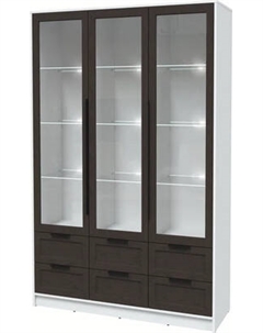 Шкаф с витриной Интерлиния Концепт Тренд КТ-ШВ3 с подсветкой