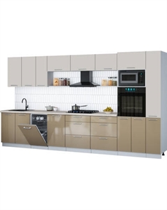Кухонный гарнитур Интерлиния Мила Gloss 3.8-ПМ3