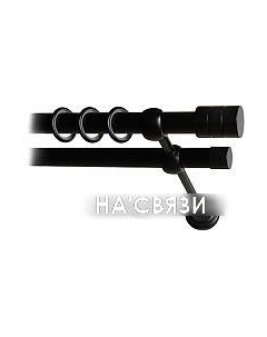 Карниз для штор Цилиндр 088 2р гладкий 25/19мм (черный матовый, 3.6м) Lm decor