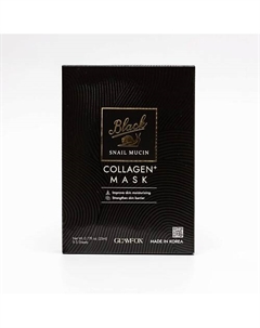 Антивозрастная коллагеновая тканевая маска с муцином черной улитки Glamfox