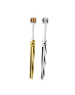 Зубная щетка мягкая набор 2 штуки 3D трехсторонняя Zerberg