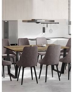 Стол раздвижной «АТЛАНТ 09 EGGER», d=1620(2220)×950 мм, цвет дуб галифакс табак/чёрный матовый Столбург