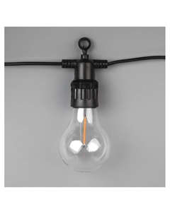 Гирлянда «Белт-лайт» 5 м с насадками «Лампочки», IP44, УМС, тёмная нить, 10 LED, свечение мульти, 220 В Luazon lighting