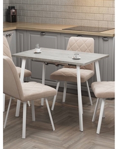 Стол раздвижной «ТИТО», d=960(1560)×600 мм, цвет сосна касцина/белый матовый Столбург