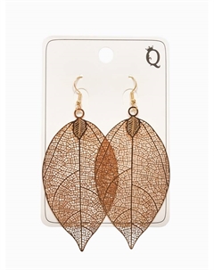 Серьги металл «Лист липы», цвет золото Qf