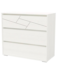 Комод «Аделина», 1000×440×900 мм, 3 ящика, цвет рамух белый Гранд кволити