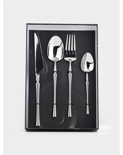 Набор столовых приборов «Фьюжн», 4 предмета, нержавеющая сталь, серебристый Magistro
