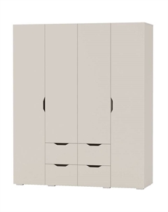 Шкаф 4-х дверный с четырьмя ящиками, 1780×570×2164 мм, цвет кашемир серый Гранд кволити