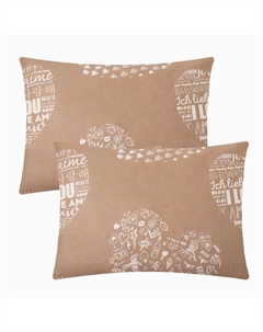 Комплект наволочек «» Te amo (вид 3), 50×70 см, 2 шт., бязь, хлопок 100% Этель