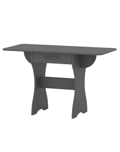 Раскладной стол с ящиком, 600(1200)×570×750 мм, цвет графит Гранд кволити