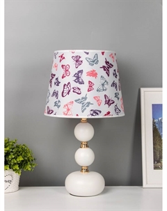 Настольная лампа Катания 1×60 Вт E27 бело-золотой Risalux