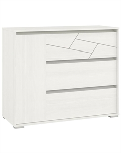 Комод «Аделина» с дверкой и тремя ящиками, 1100×447×900 мм, цвет рамух белый Гранд кволити
