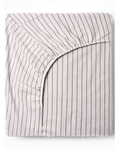 Простыня на резинке 1.5-спальная «» White stripes, 160×200+25 см, жатый хлопок Этель
