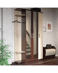 Прихожая «Паола», 1200×375×2020 мм, цвет венге / дуб сонома Гранд кволити