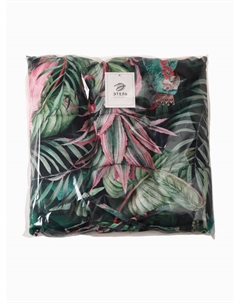 Подушка на стул «» Tropical parrots, 46×46 см, чёрная Этель