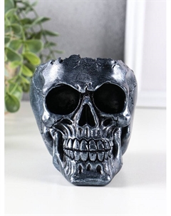 Пепельница для дома «Череп», гипс, 10.5×10×14 см, чёрный Хорошие сувениры