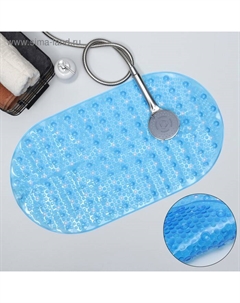 Коврик противоскользящий в ванну на присосках «Пузырьки», 38×68 см, МИКС Доляна