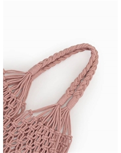 Сумка-авоська плетёная, клетка 3.5 см, персиковая Take it easy