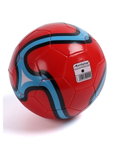 Футбольный мяч, машинная сшивка, 32 панели, р. 5, PVC, красный Onlytop