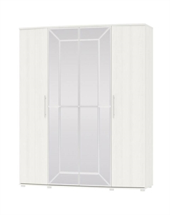 Шкаф 4-х дверный «Амели», 1805×590×2220 мм, цвет рамух белый Гранд кволити