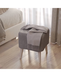 Банкетка «Куби», 410×410×450 мм, велюр, цвет серый Гранд кволити