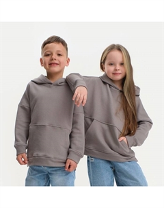 Худи детское Basic line, размер 28 (86-92 см), серое Kaftan
