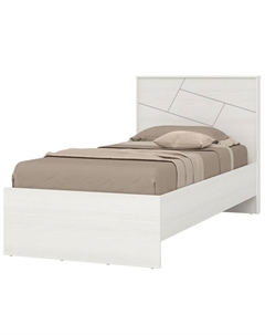 Кровать «Аделина», 900×2000 мм, встроенное основание, цвет рамух белый Гранд кволити