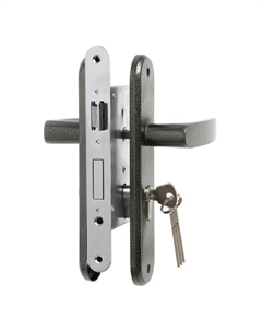 Замок врезной RD009, с ручкой, цвет графит Lockland