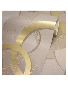 Обои антивандальные Ringo1943 – 63, на флизелиновой основе, 1.06×10 м, цвет бежевый/золотой Flizelini