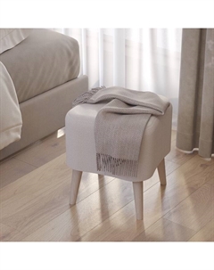 Банкетка «Куби», 410×410×450 мм, велюр, цвет молоко Гранд кволити