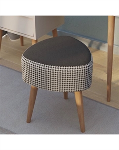 Банкетка «Ева», 380×380×450 мм, велюр / шенилл, цвет чёрный Гранд кволити