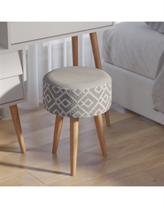 Банкетка «Юна», 330×330×450 мм, велюр / шенилл, цвет серый Гранд кволити