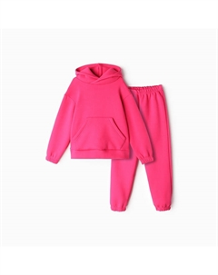 Комплект для девочки (толстовка, брюки), НАЧЁС, цвет малиновый, рост 146 см Ivashka