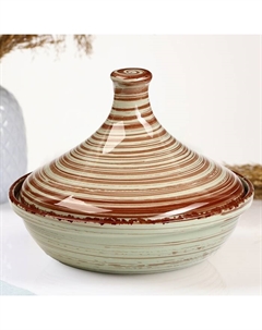 Тажин «Мята», 1 л, 17.5×22 см, керамика, зелёный Борисовская керамика