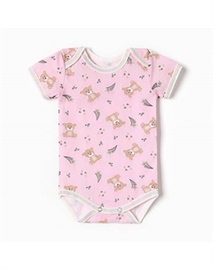 Боди «Мишки» с коротким рукавом, рост 86 см, розовый Bloom baby