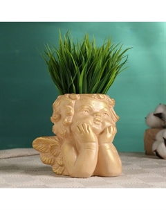 Кашпо - органайзер "Мечтающий ангел" песочный, 10см Хорошие сувениры