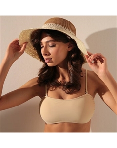 Шляпа женская, цвет светло-коричневый, размер 58 Minaku