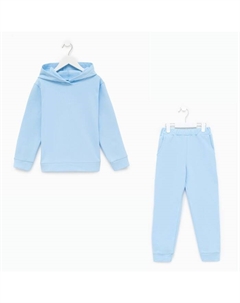 Костюм детский (толстовка, брюки) с НАЧЁСОМ, цвет св.голубой, рост 86 см Юниор текстиль