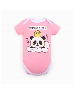 Боди детское «Панда», рост 62 см, розовое Si baby