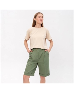 Бермуды женские : Enjoy, оливковые, размер 46 Minaku