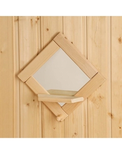 Зеркало "Большой ромб" с полкой и крючком, 24,5×24,5 см Добропаровъ