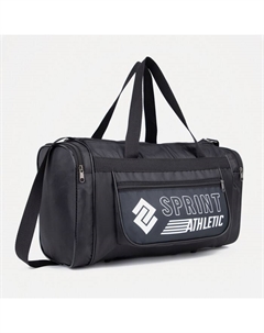 Сумка спортивная мужская на молнии, 3 наружных кармана, средний размер, цвет чёрный Sacvoyage