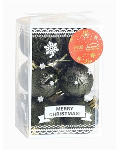 Ёлочные игрушки «Торжество», шары новогодние, d=5 см, 12 шт., зелёный Зимнее волшебство