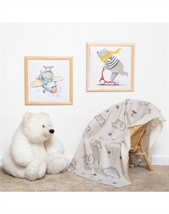 Плед "Dinoparty", 100х140 см, 100% полиэстер Крошка я