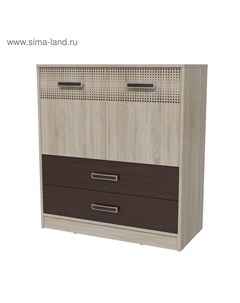 Комод с дверками и ящиками «Румба», цвет дуб сонома / венге Гранд кволити