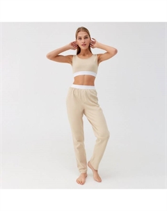 Брюки домашние женские : Home collection, бежевые, размер 48 Minaku