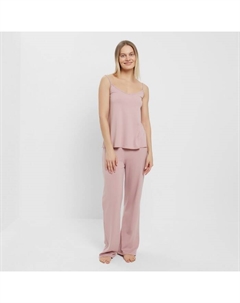 Пижама женская (майка, брюки) цвет пудра, размер 48 Марис