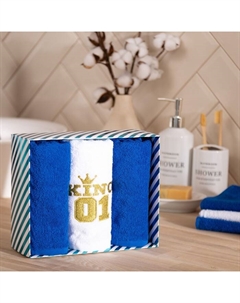 Набор полотенец "King" 30х60 см-3шт, 100% хлопок, 320 г/м2 Экономь и я