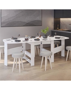 Стол-книжка, 300/1700/2280×880×740 мм, цвет белый Гранд кволити